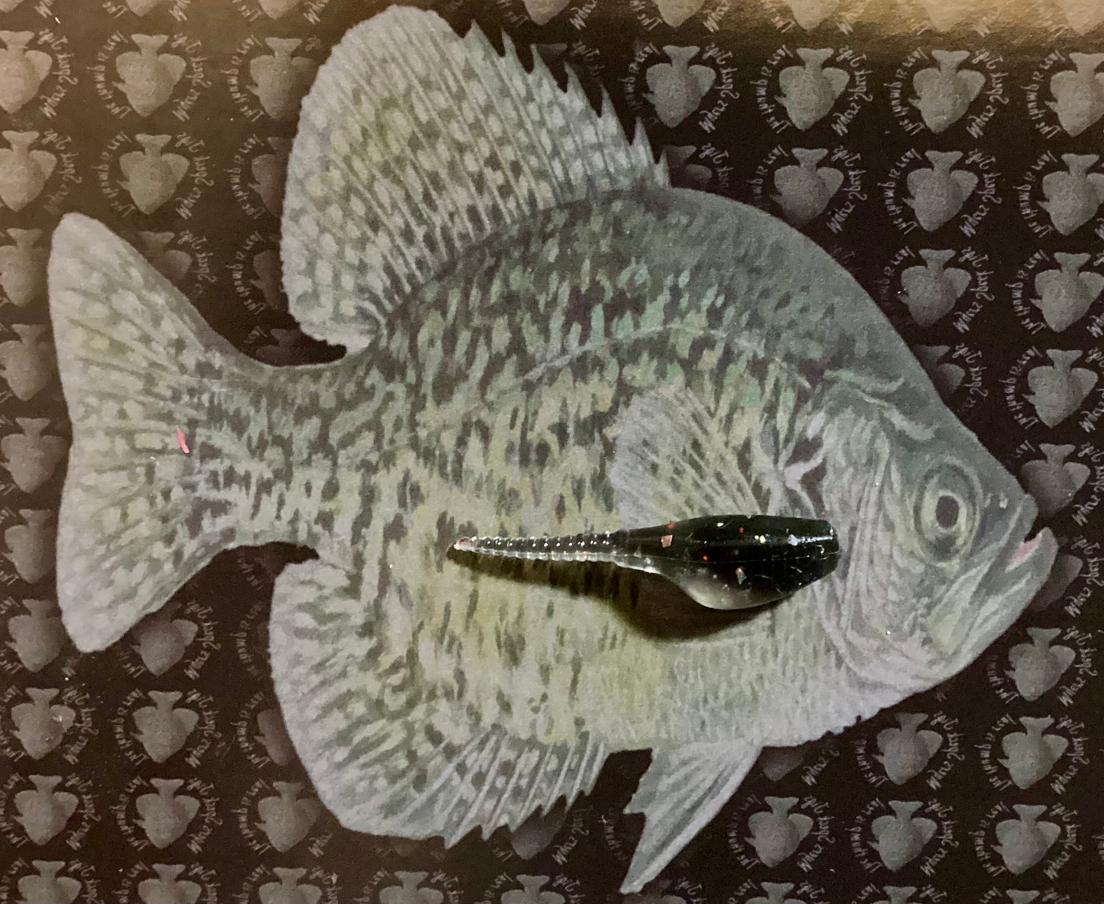 20 Pk 1.5in Rubber Crappie Bait Midnight Flash